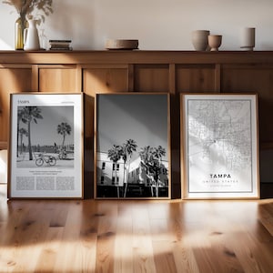 Tampa Art Print Set of 3: Florida Travel Gallery Wall (Digital Download)