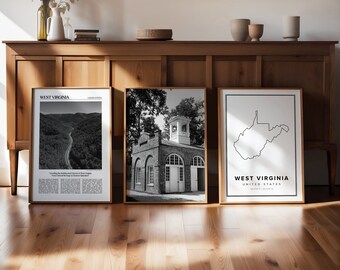 Láminas artísticas de Virginia Occidental: Decoración de pared (descarga digital)