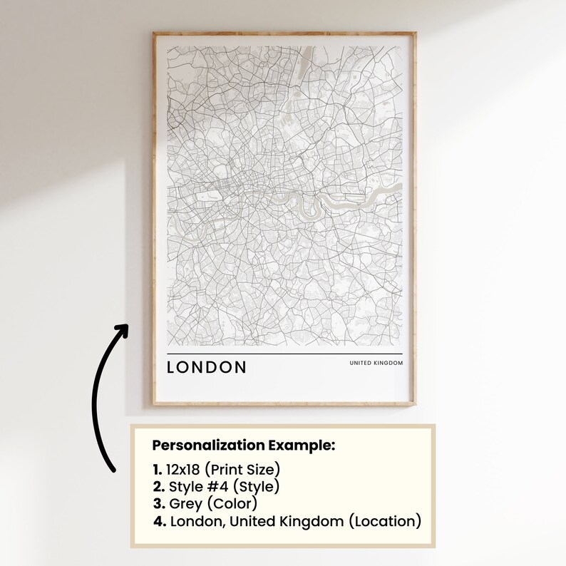 Custom City Map, Classic Minimal Map, Map Download, Minimalist Map ...