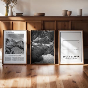 South Dakota Art Print Set: Gallery Wall Decor (Digital Download)