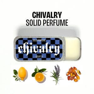 Veganes festes Parfümbalsam: Holziger Zitrusduft - CHIVALRY 7g