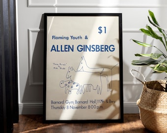 アレン・ギンズバーグの肖像画、美術、デジタルプリント - Etsy 日本