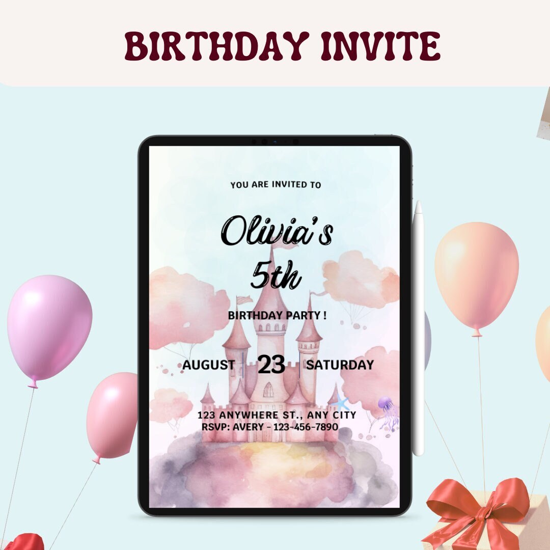 Birthday Invitation Card | Colorful Birthday Invitation Template ...