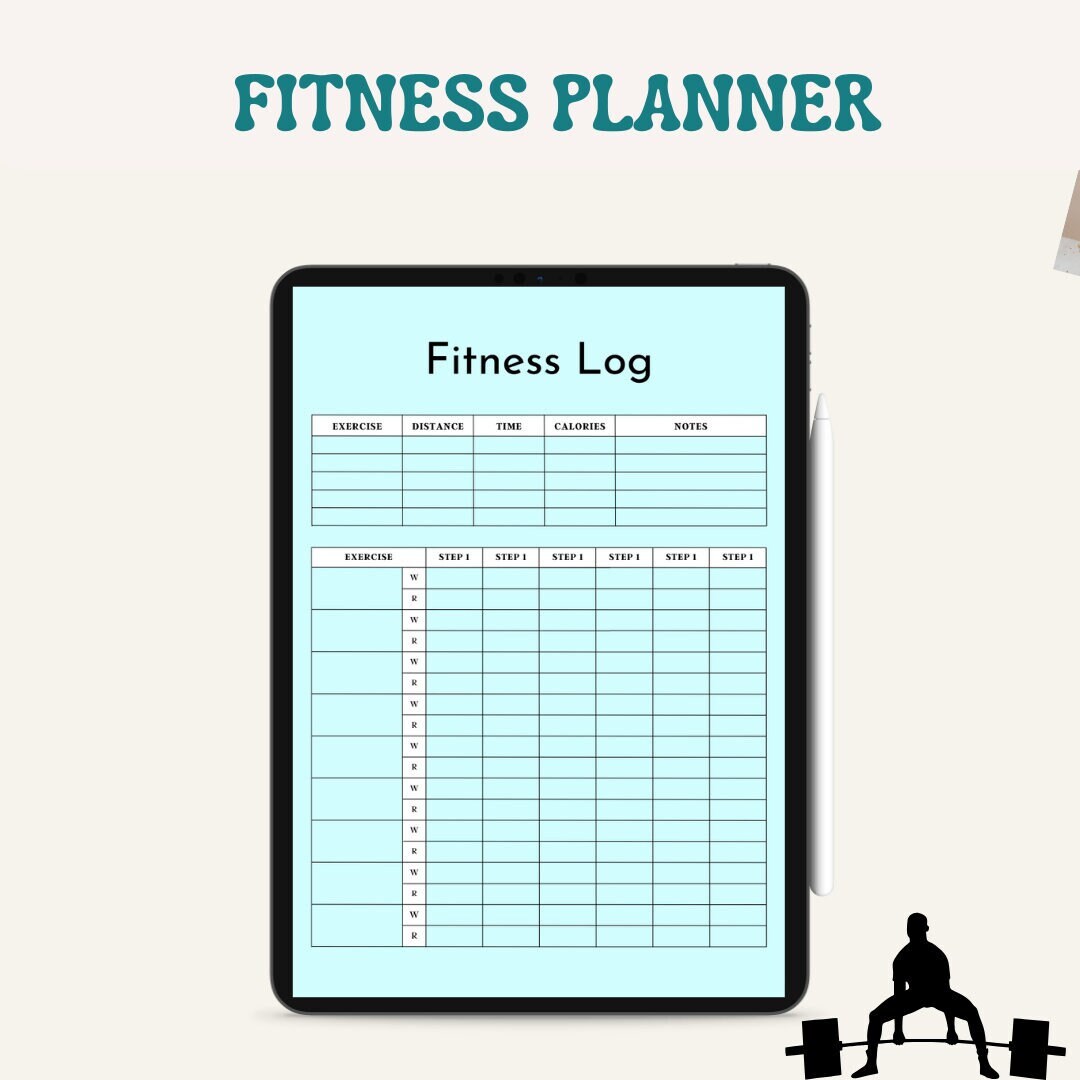 Fitness Planner Printable Exercise Tracker Printable Digital Planner ...