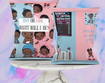 Gender Reveal Chip Bag