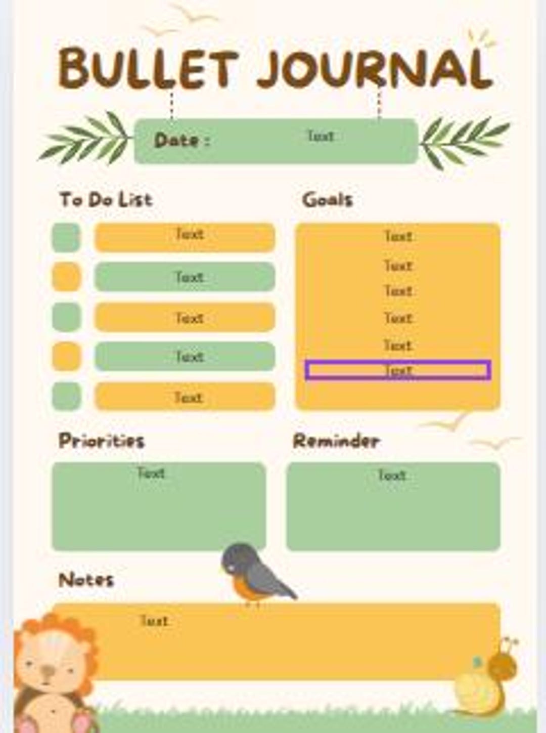 Fun & Playful Digital Planner | Daily, Monthly Goal Tracker Canva ...