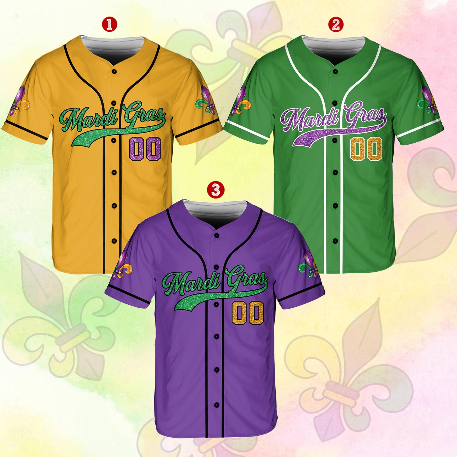 mardi gras baseball jersey walmart