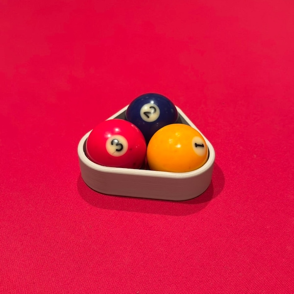 3-Ball Rack | Cute 3D Printed Gift for Poolplayers