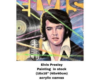 Elvis Presley Original handmade painting on canvas (in stock)