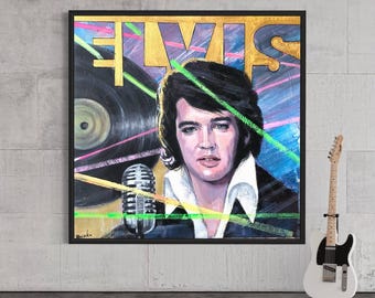 Elvis Presley Original Painting Handmade on Canvas Author's Idea