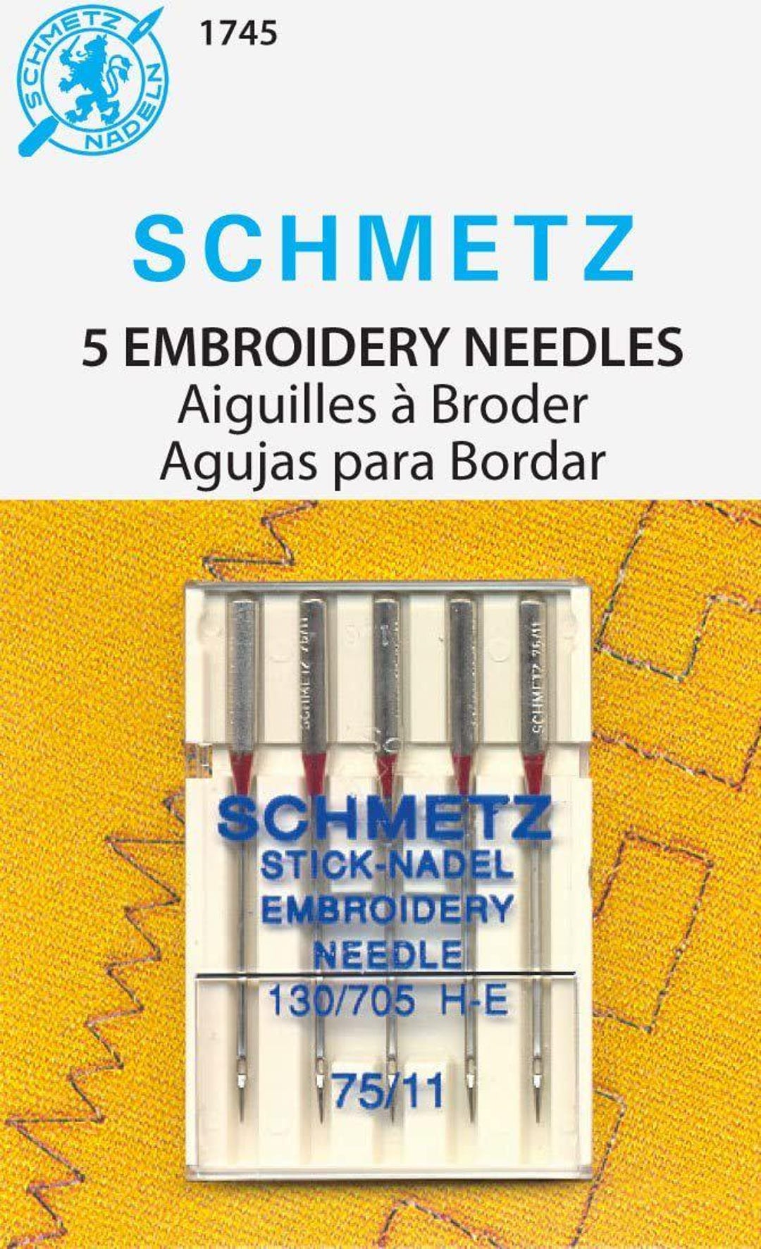 Schmetz Machine Embroidery Needles 75/11 - Etsy