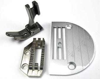 Heavy Duty Needle Plate, Feed Dog, Presser Foot Set for juki ddl-8700 Singer consew
