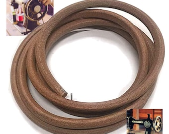 Sewing Machine Belt Real Cow Leather Belt 71" 3/16" The Best Sewing Machine Belt Treadle Parts with Hook for Singer/Jones Sewing Machine...