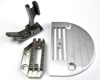 Heavy Duty Needle Plate, Feed Dog, Presser Foot Set for juki ddl-8700 Singer consew
