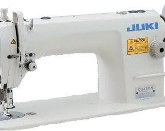 JUKI DU-1181N Industrial Top and Bottom Feed Sewing Machine with table and motor, assembly required