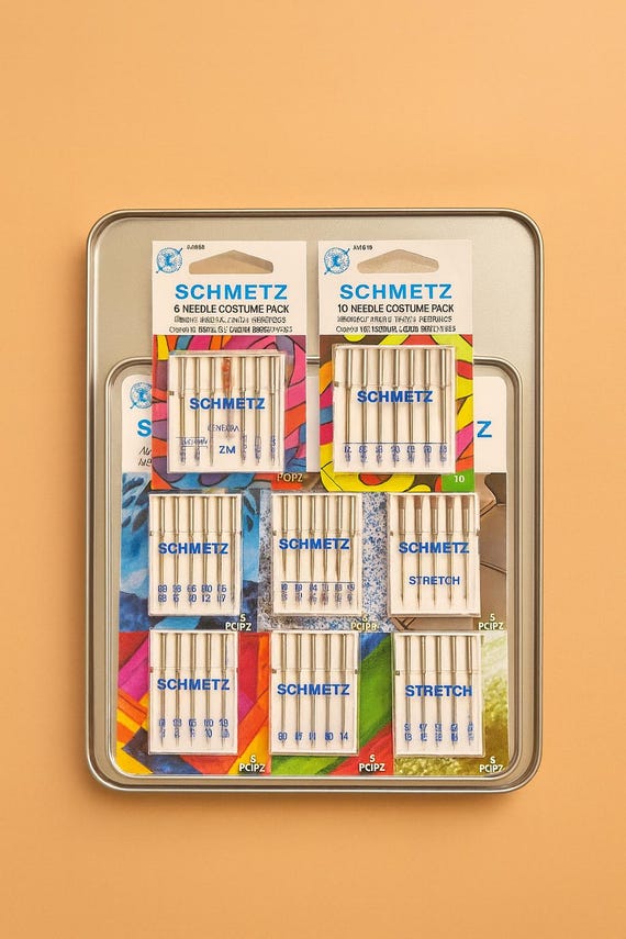 Schmetz Sewing Machine Needles Universal, Ballpoint, Stretch, Denim, Leather, Embroidery, Quilting, Microtex, Twin, All Types & Sizes