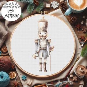 Nutcracker Cross Stitch Pattern: Christmas Ballet Embroidery (PDF Pattern)