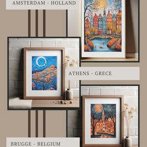 Europe Cityscapes Cross Stitch Pattern Bundle: 9 Travel Embroidery Designs (PDF Download image 3