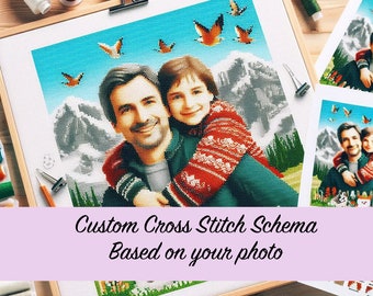 Custom Photo or Picture Cross Stitch Pattern: Personalized Embroidery Gift (PDF Pattern)