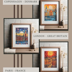 Europe Cityscapes Cross Stitch Pattern Bundle: 9 Travel Embroidery Designs (PDF Download image 4