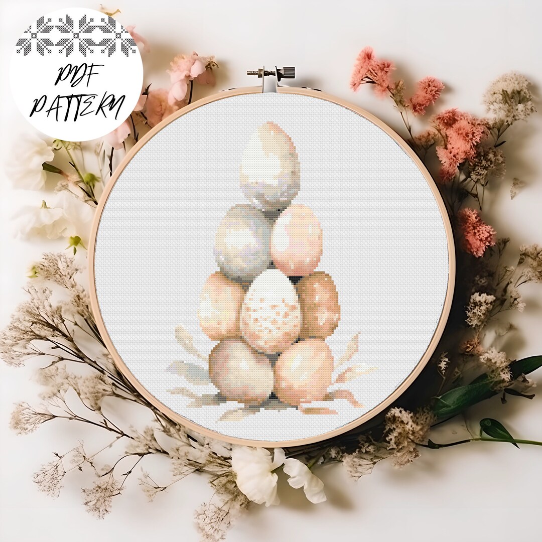Easter Eggs - Easter Cross Stitch Pattern, PDF Pattern, Easter ...