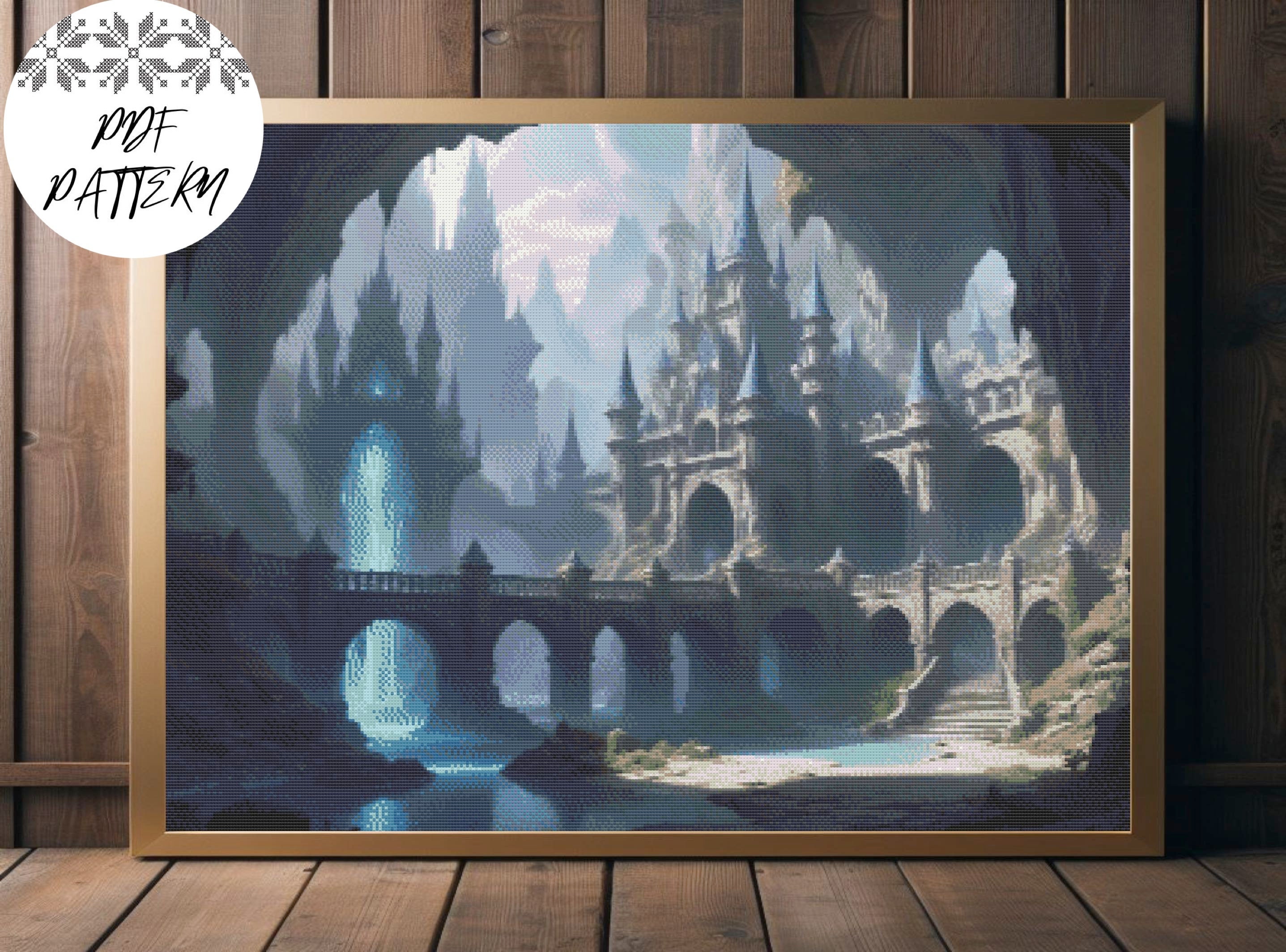 Fantasy World - Cross Stitch Pattern, PDF Pattern, Embroidery, DIY, Fantasy, Fiction Embroidery Decor