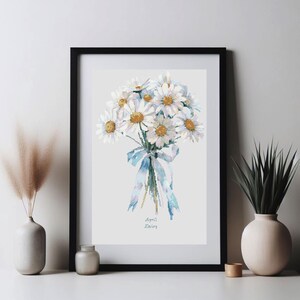 April Daisy Birth Flower Cross Stitch Pattern: Floral Embroidery (PDF Digital Download) image 5