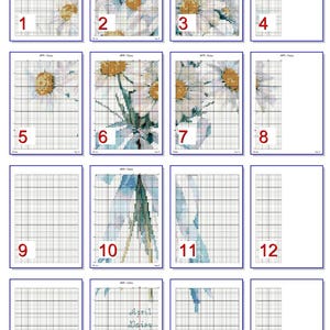 April Daisy Birth Flower Cross Stitch Pattern: Floral Embroidery (PDF Digital Download) image 8