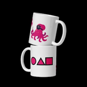 Squid Squad Glossy Mug, White