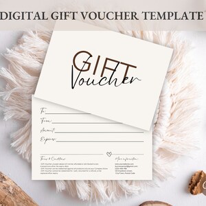 Customizable Gift Voucher Template: Modern DIY Design (Digital Download)