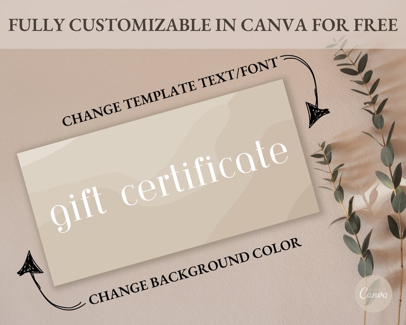 Digital Gift Certificate Template Digital Dowlnad e gift Card fancy Digital Gift Certificate Template Digital Dowlnad e gift Card fancy
