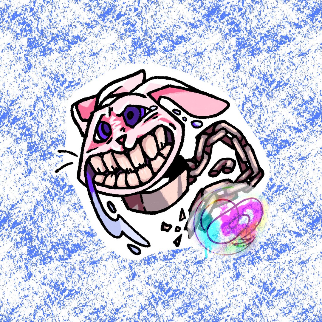 Rabid Rabbit Vinyl Sticker - Etsy