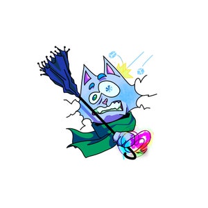 Sticker en vinyle Freezy Cat