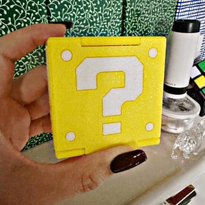 Mario Question Block Nintendo Switch Game Card Storage Box | Video Game Organizer | Game Card Compact Holder