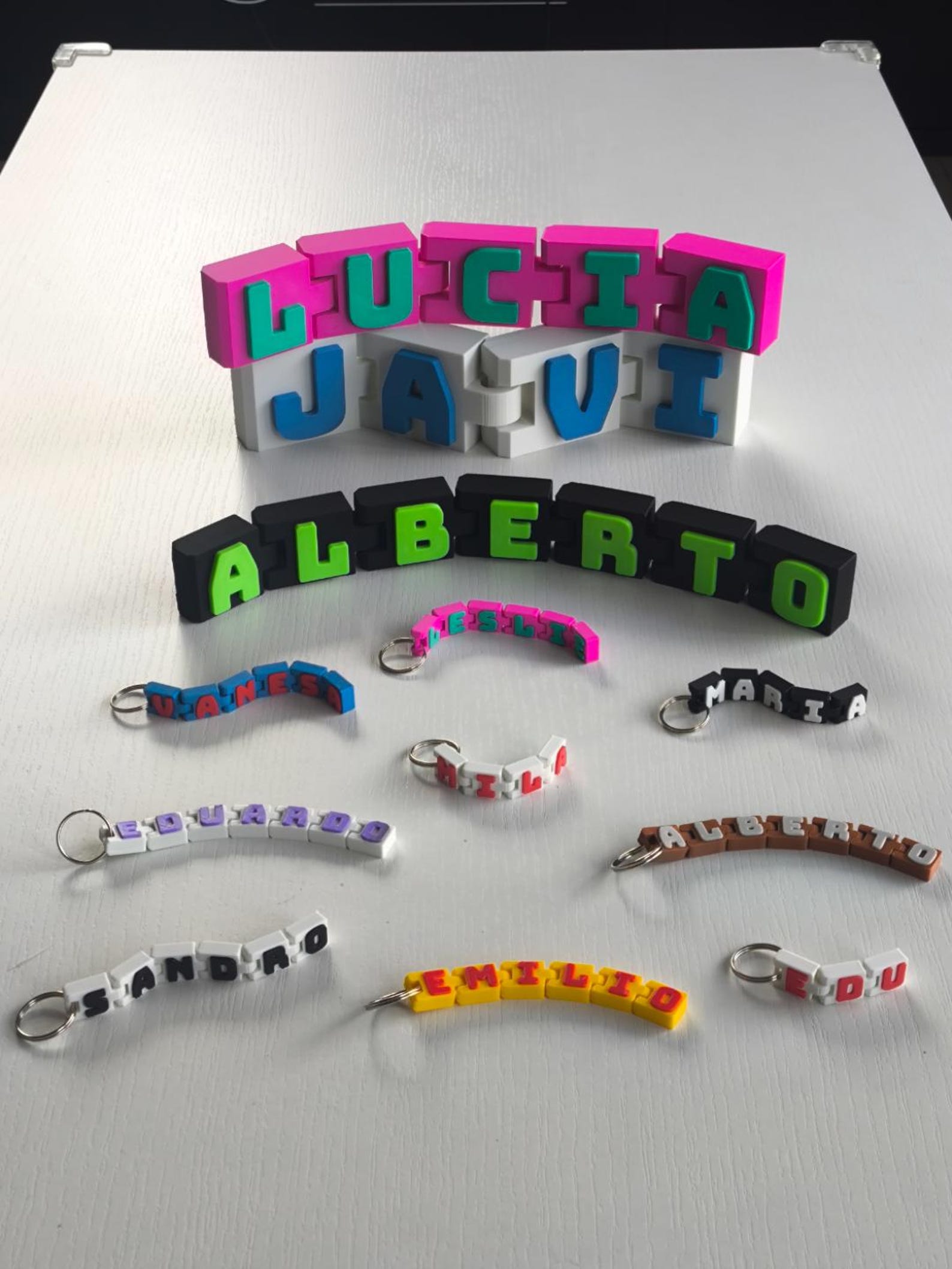 Custom Articulated Name Keychain | Fidget Tag Backpack Charm ...