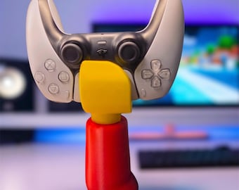 LEGO Minifigure Hand-Inspired Video Game Controller Holder | Custom Color Gamer Desk Decor | Universal Controller Stand | Gift for Gamer