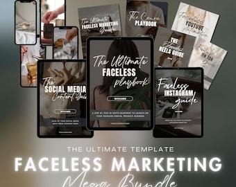 MEGA-bundel gezichtsloze marketing: 100 video's + 8 handleidingen (MRR/PLR)