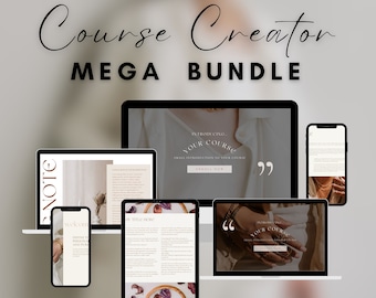 Megabundel voor Course Creator: canva-sjablonen met MRR/PLR