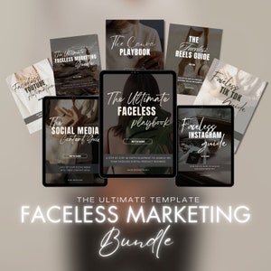 The Ultimate Faceless Marketing Blueprint Bundle: 8 Guides, Make Passive Income selling Digital Products without showing your face, MRR/PLR