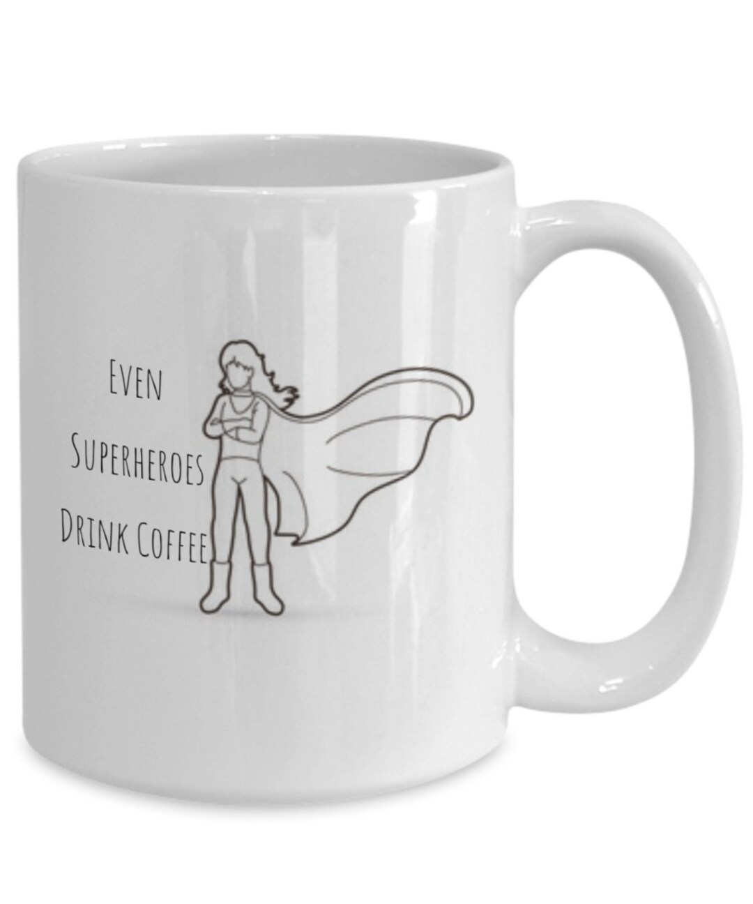 Even Superheroes Drink Coffee Coffee Mug - Etsy