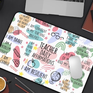 Tappetino da scrivania per insegnanti motivazionale, affermazioni quotidiane, decorazione motivazionale per l&#39;ambiente di lavoro, regalo per insegnanti, accessori per ufficio, aula