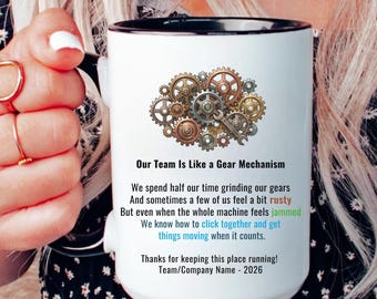 Funny Employee Gifts, Personalized Dream Team Mug, Custom Co Worker Cup Gift, Employee Appreciation