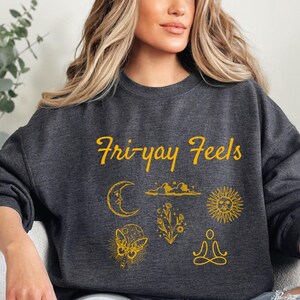 Camiseta Fri-Yay, Camiseta de gola redonda para professor de mindfulness, Suéter de fim de semana de sexta-feira, Camiseta de equipe de professores, Camiseta engraçada com frase, Saúde mental, Feliz sexta-feira,