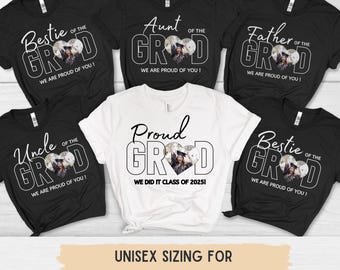 Camiseta de graduación de 2026 con foto personalizada: camiseta de graduación familiar a juego, camiseta para estudiantes de último año de 2026
