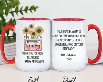 Taza de jubilación, taza personalizada de feliz jubilación, regalos personalizados para mujeres jubiladas, compañeras de trabajo, jefas, maestras, taza de café jubilada