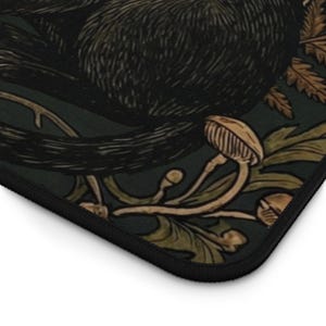 Darkcore Cottage Matte, Blumen Schreibtischmatte, Botanische Maus Pad, Vintage Schreibtischmatte, Natur Schreibtischdekoration, Garten Schreibtischunterlage Bild 8