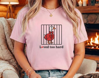 Silly Goose Love Shirt, Funny Valentine  Tee Shirt Love Shirt, Goose Love Shirt Gift, Funny Valentine Day Animal T-Shirt