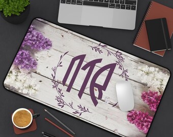 Custom Monogram Initials Mat for Desk, School mouse pad, Desk mat for teachers, Classroom desk gift, Tech Accessory Gifts for Wife