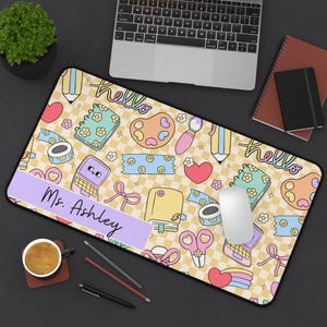 Lehrer Schreibtisch Matte, Klassenzimmer Dekor Schreibtisch Matte, Geschenk für Lehrer, Schulanfang, Mauspad Geschenk für Lehrer, Erzieher Schreibtischzubehör