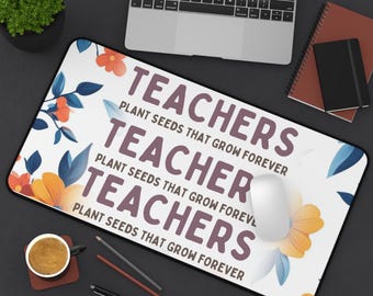 Teacher Desk Mat, Personalized Teacher Desk Mat, Cute Teacher Desk Mat, Teacher Appreciation Gift, Back to School Gifts, Computer Accessory